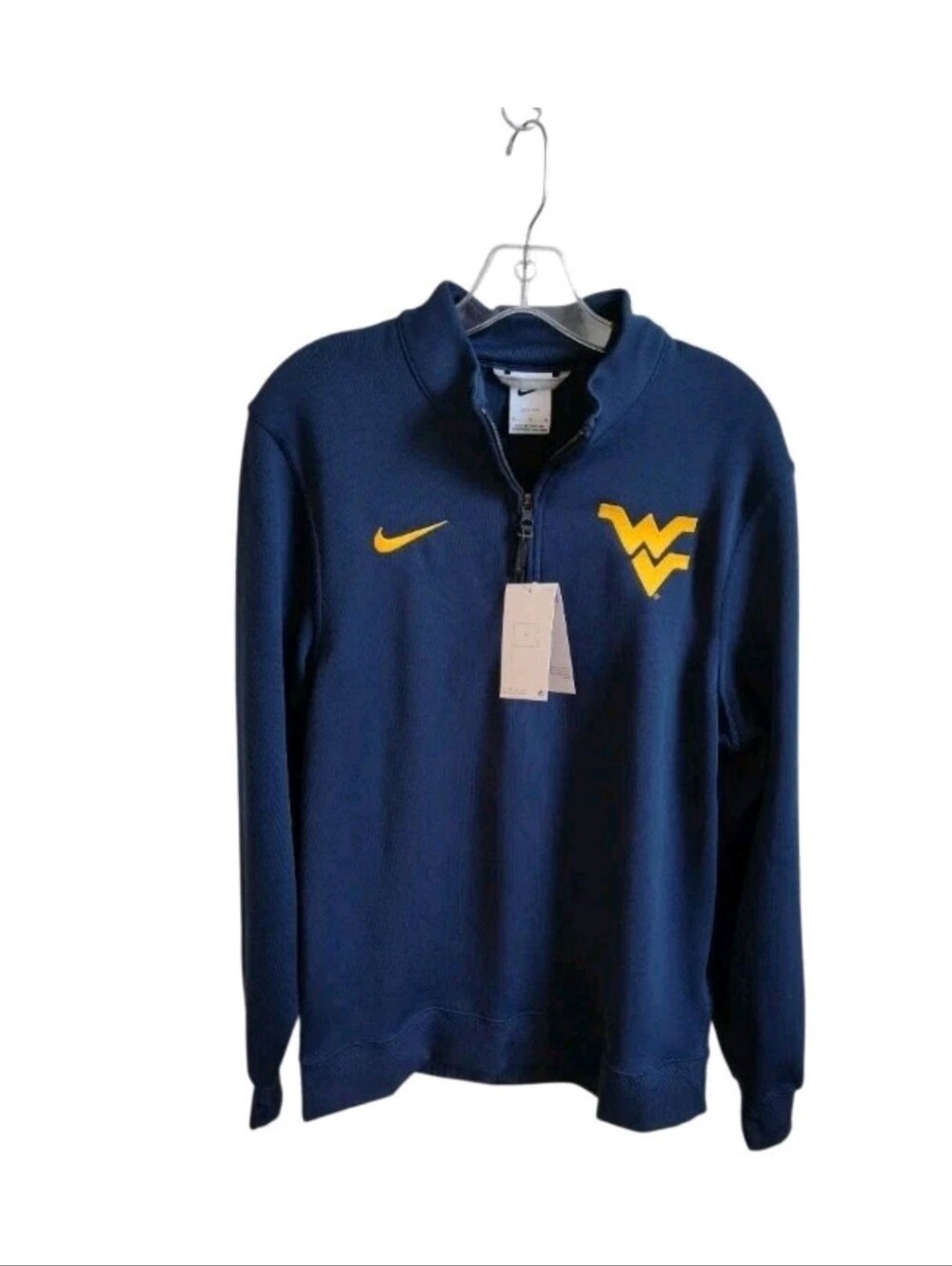 Nike West Virginia Quarter Zip Pullover Men's Size M Navy Blue College